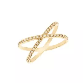 Золотое кольцо с фианитами