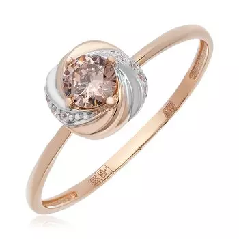 Золотое кольцо с фианитами