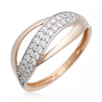 Золотое кольцо с фианитами