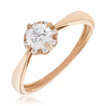 Золотое кольцо с фианитами