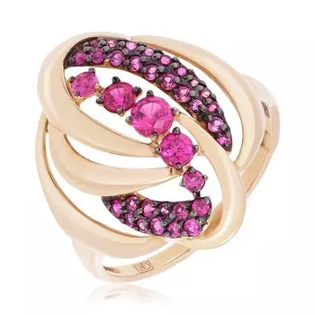 Золотое кольцо с фианитами