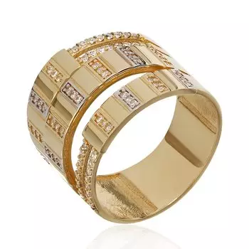 Золотое кольцо с фианитами