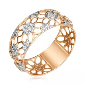 Золотое кольцо с фианитами