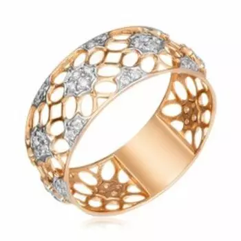 Золотое кольцо с фианитами