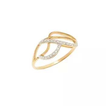 Золотое кольцо с фианитами