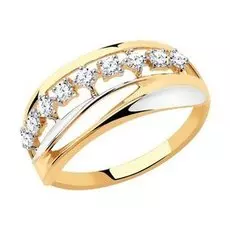 Золотое кольцо с фианитами