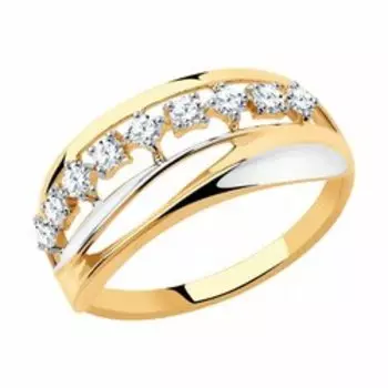 Золотое кольцо с фианитами