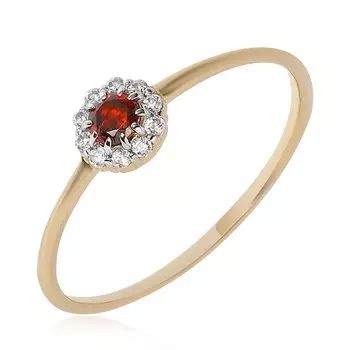 Золотое кольцо с фианитами