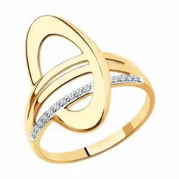 Кольцо из золота с фианитами