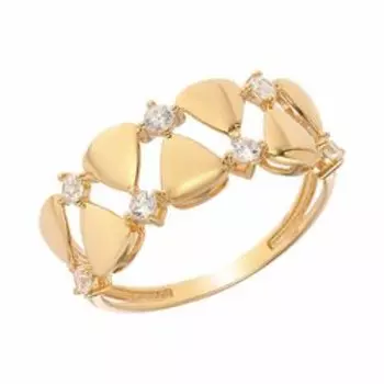 Золотое кольцо с фианитами