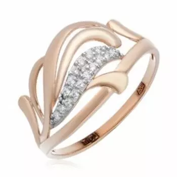 Золотое кольцо с фианитами