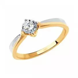 Золотое кольцо с фианитом