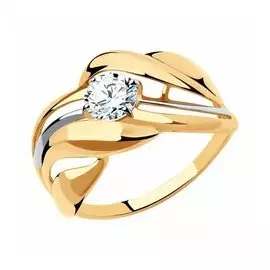 Золотое кольцо с фианитом