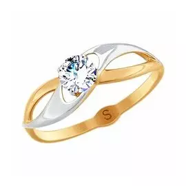 Золотое кольцо с фианитом