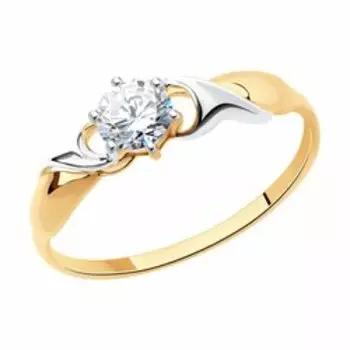 Золотое кольцо с фианитом