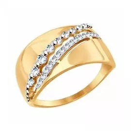 Золотое кольцо с фианитом