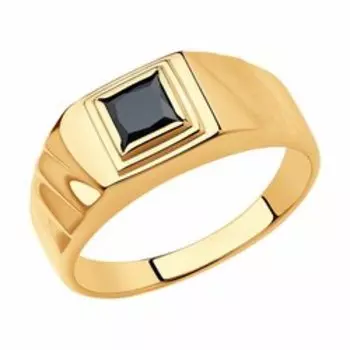 Золотое кольцо с фианитом