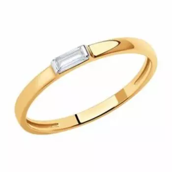 Кольцо из золота с фианитом