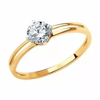 Золотое кольцо с фианитом