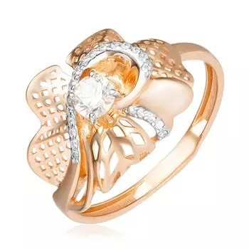 Золотое кольцо с фианитом