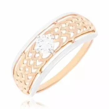 Золотое кольцо с фианитом