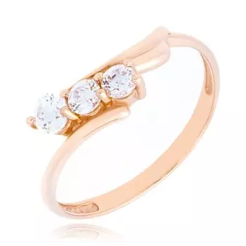 Золотое кольцо с фианитом