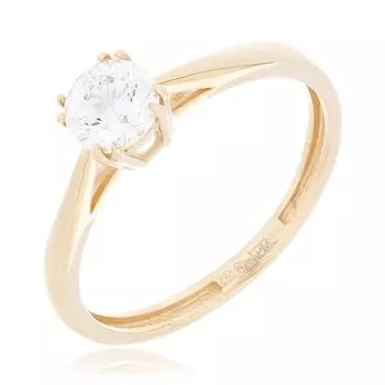 Золотое кольцо с фианитом