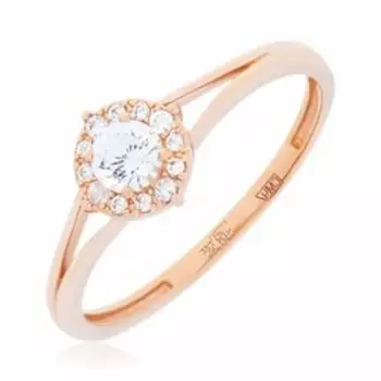 Золотое кольцо с фианитом