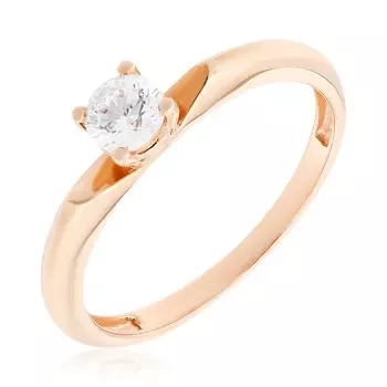 Золотое кольцо с фианитом