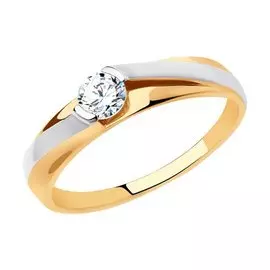 Золотое кольцо с фианитом