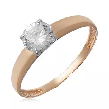 Золотое кольцо с фианитом