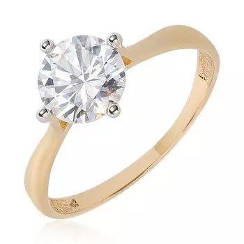 Золотое кольцо с фианитом