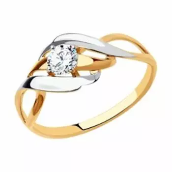 Кольцо из золота с фианитом