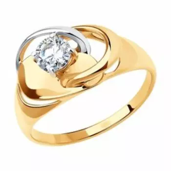 Золотое кольцо с фианитом