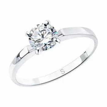 Золотое кольцо с фианитом Swarovski