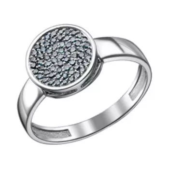 Золотое кольцо с голубыми бриллиантами