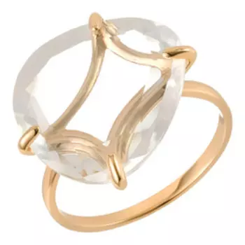 Золотое кольцо с горным хрусталем