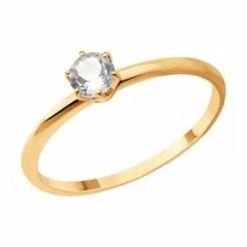 Золотое кольцо с горным хрусталем