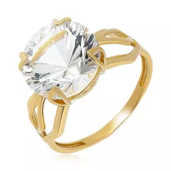 Золотое кольцо с горным хрусталем