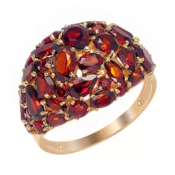 Золотое кольцо с гранатами