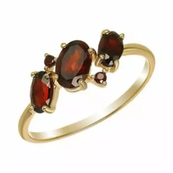 Золотое кольцо с гранатами