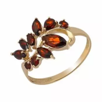 Золотое кольцо с гранатами