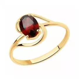 Кольцо из золота с гранатом
