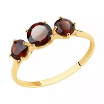 Золотое кольцо с гранатом