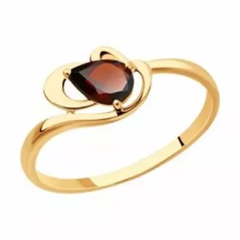 Золотое кольцо с гранатом