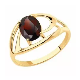 Кольцо из золота с гранатом