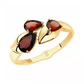 Золотое кольцо с гранатом