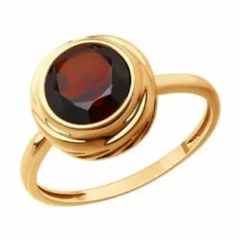 Кольцо из золота с гранатом
