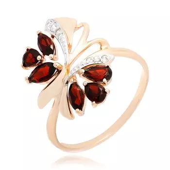 Золотое кольцо с гранатом