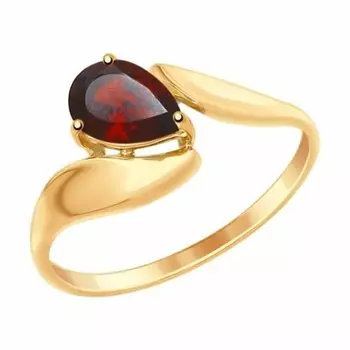 Золотое кольцо с гранатом
